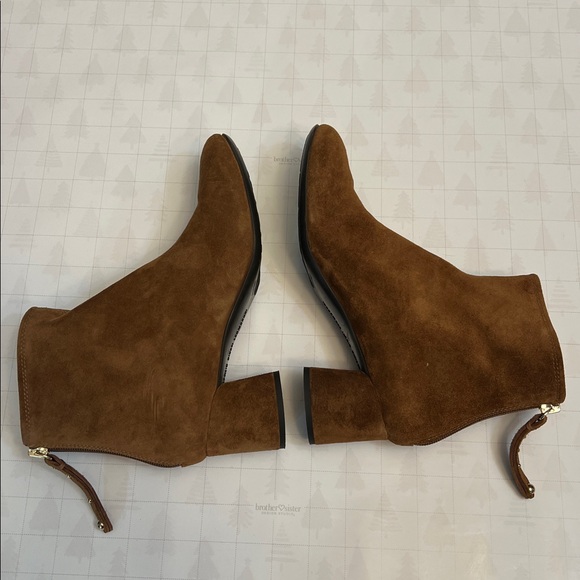 AGL ATTILIO GIUSTI LEOMBRUNI VETA SUEDE ANKLE BOOTS 35=5  COGNAC BROWN - Picture 9 of 16